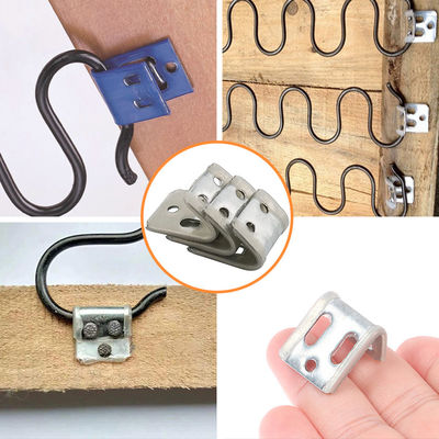 내구성 있는 소파 액세서리 가구 하드웨어 용품용 0.8mm/1.0mm 두께의 4-홀 스프링 클립