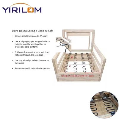 전기 도금 또는 분체 도장 처리된 소파 쿠션용 맞춤형 길이의 고내구성 지그재그 스프링