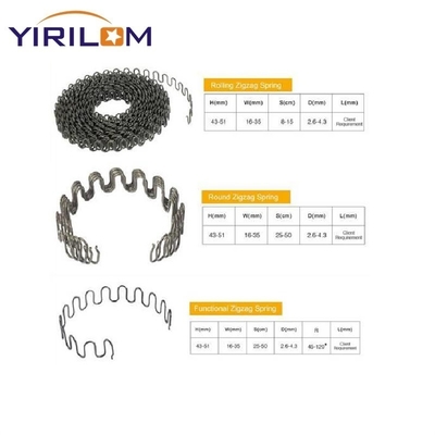 1.8mm-4.0mm 와이어 직경 블랙 페인트 가구용 소파 지그재그 스프링 도매