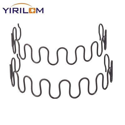소파 좌석용 블랙 지그재그 스프링, 맞춤형 아크 높이 16-35mm, 너비 및 전기 도금 표면