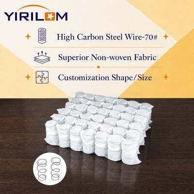 개별적으로 포장 된 2.0mm 고 탄소 강철 소파 비 직물 덮개와 함께 주머니 스프링
